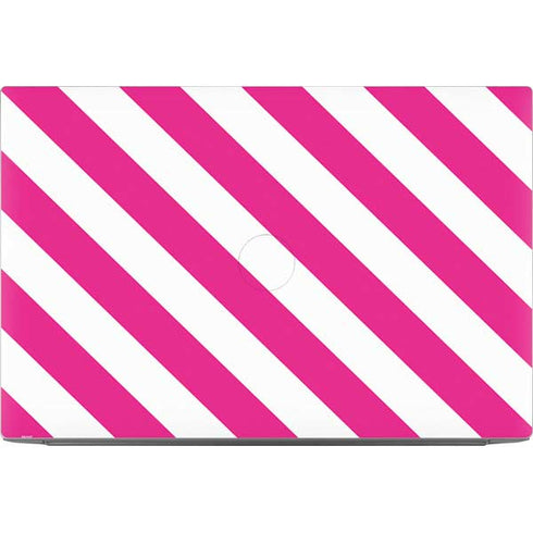 Pink and White Geometric Stripes Dell XPS Skin
